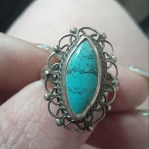 Vintage Turquoise Silver Ring